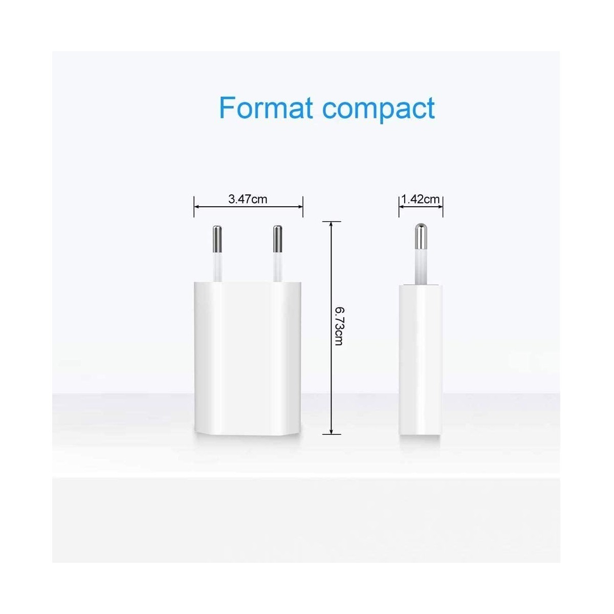 Chargeur compatible iPhone avec Câble Chargeur Adaptateur pour iPhone 7/8/11/12 Mini Plus Pro XS