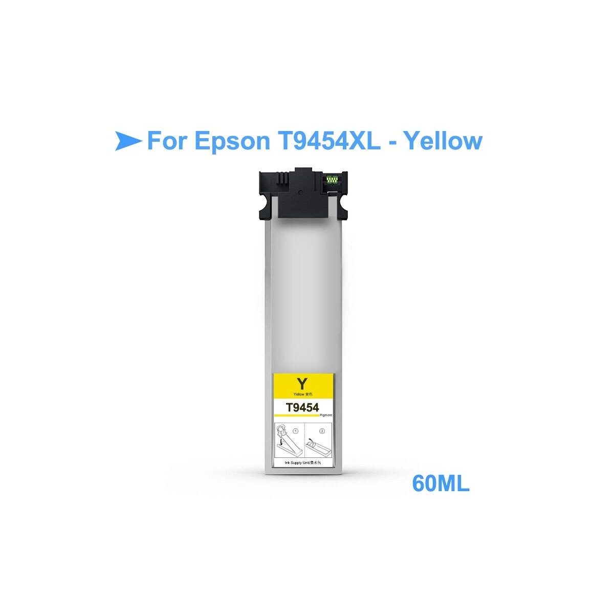 1 Cartouche d'encre jaune compatible Epson T9454XL 60ml