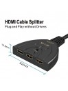 Switch HDMI 3 Ports Commutateur HDMI Sélecteur Splitter Manuel 3 Entrée vers 1 Sorties Commutateur HDMI UHD/3D/4K pour PC PS4 Xb