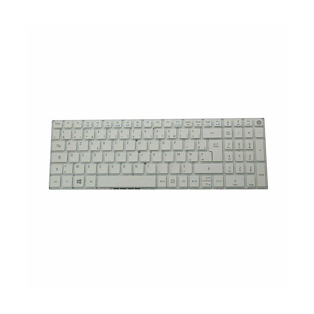 Clavier Français pour Acer Aspire E5-573 E5-573G E5-573T E5-573TG Blanc