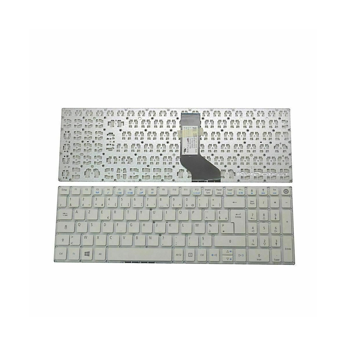 Clavier Français pour Acer Aspire E5-573 E5-573G E5-573T E5-573TG Blanc