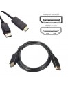 Câble DisplayPort DP vers HDMI mâle 1,8 m LCD PC HD TV portable AV Câble adaptateur câble M/M (noir)