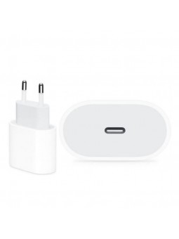 Chargeur Adaptateur secteur USB-C 18W Blanc compatible pour iPhone