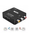 Adaptateur RCA vers HDMI, Adaptateur vidéo Mini AV vers HDMI compatible 1080P AV2HDMI Noir