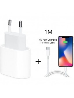 Chargeur Rapide + Cable USB-C Lightning pour iPhone 12  iPhone 12-12 MINI-12 PRO-12 PRO MAX-11-11 PRO-11PRO MAX-X-XS-XR-SE