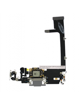 Nappe connecteur port de charge charging flex pour iPhone 11 Pro Argent