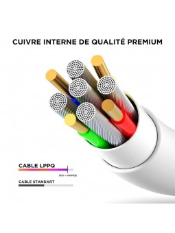 CABLE COMPATIBLE AVEC IPHONE 14 13 12 11 X XS XSMAX XR 5 S 6 7 8