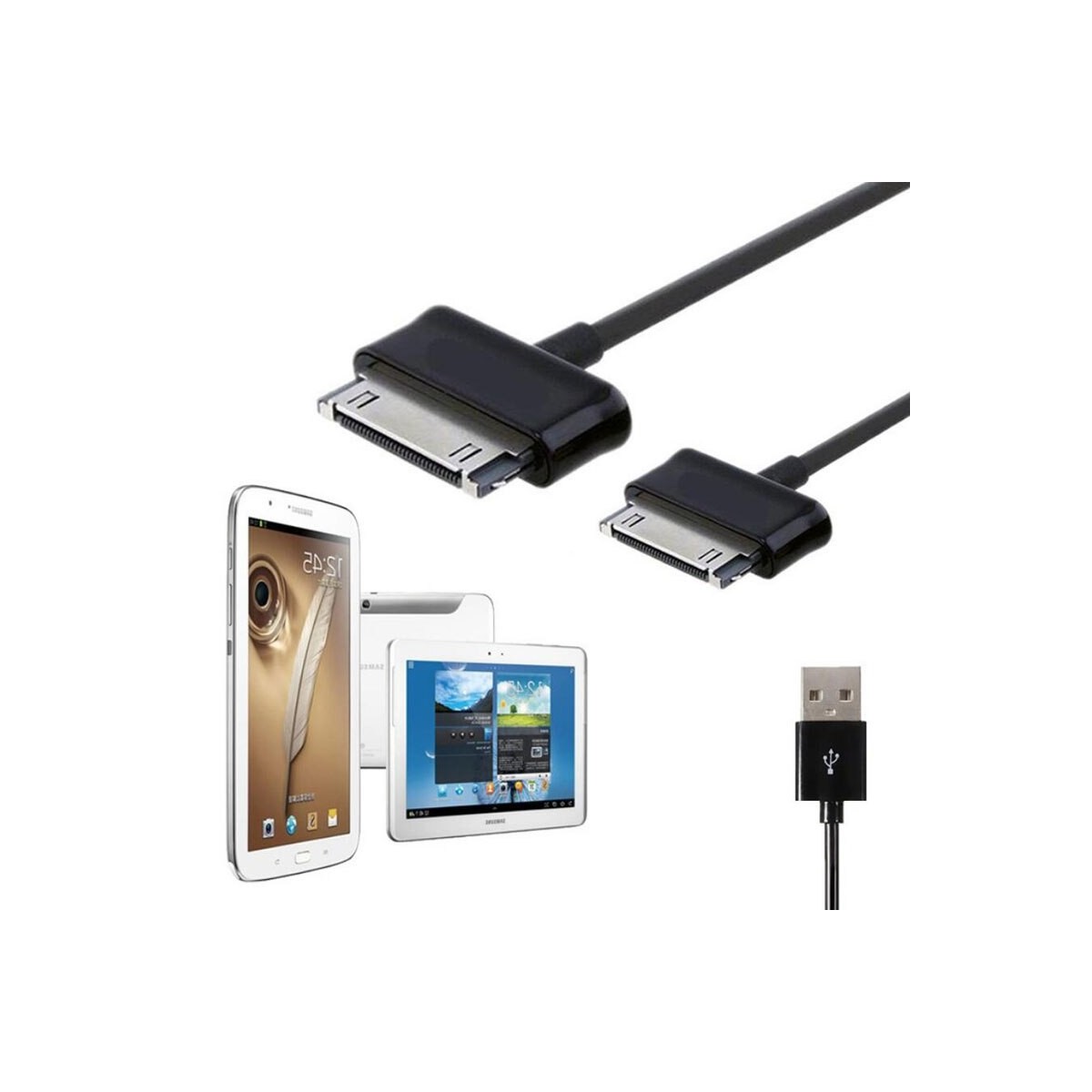 Cable USB Data + Charge pour Tablette Samsung GT-N8000 Galaxy Note 10.1