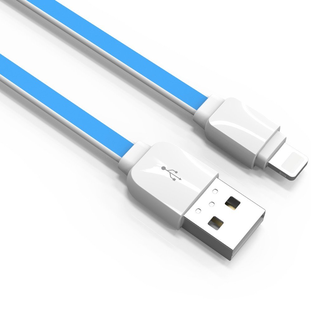Câble Slim LDNIO XS-07AI Bleu 1m compatible iPhone 5/6/7/7Pus/8/8 Plus/X/6s