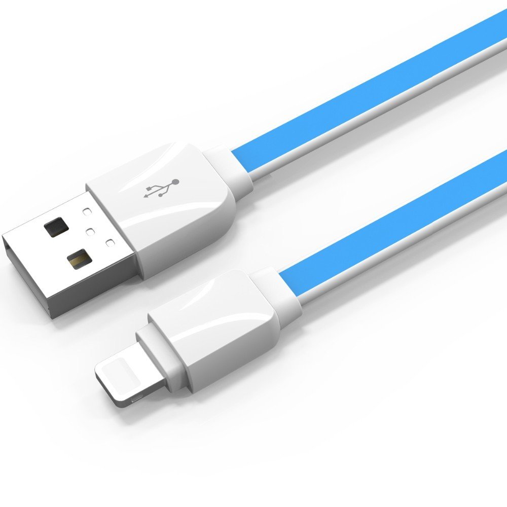 Câble Slim LDNIO XS-07AI Bleu 1m compatible iPhone 5/6/7/7Pus/8/8 Plus/X/6s