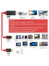 Câble Adaptateur Type-C vers HDMI Rouge 2 M Ultra HD 1080P 4K + USB