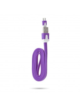 Câble chargeur plat 1m Micro usb Violet