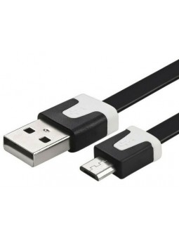 Câble chargeur plat 1m Micro usb Noir