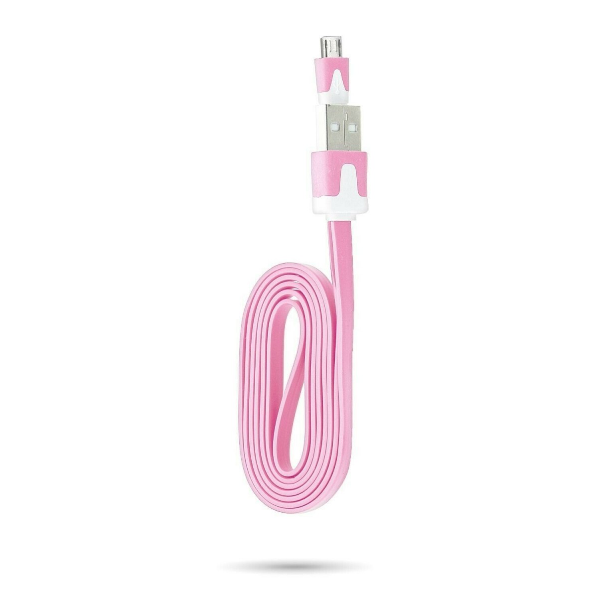 Câble chargeur plat 1m Micro usb Rose