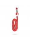 Câble chargeur plat 1m Micro usb Rouge