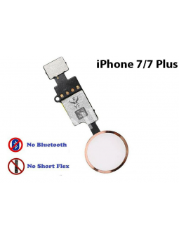 Bouton home fonctionnel (non factice) blanc-rose compatible iPhone 7 Plus