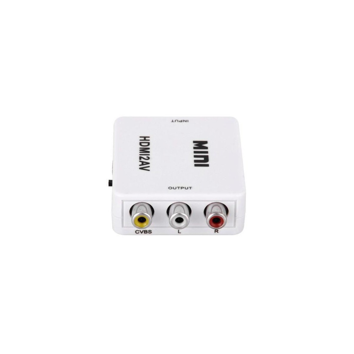 Adaptateur HDMI vers RCA vidéo audio adaptateur convertisseur HDMI2AV Blanc