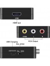 Adaptateur HDMI vers RCA Audio Video AV CVBS HD TV HDMI2AV Noir