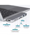 Hub USB C, Adaptateur TypeC Hub pour MacBook Notebook Laptop ( 1*HDMI,2*USB-C PD,1*SD et Micro SD/TF ,2* USB 3.0 Ports )