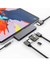 Hub USB Type-C pour iPad Pro 2018, adaptateur 7 en 1, station d'accueil avec chargement USB-C 60W PD, prise en charge 4K HDMI, U