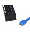 Hub Multiprise USB 3.0 avec 4 ports avec indicateur LED et interrupteurs individuels pour economiser l'énergie