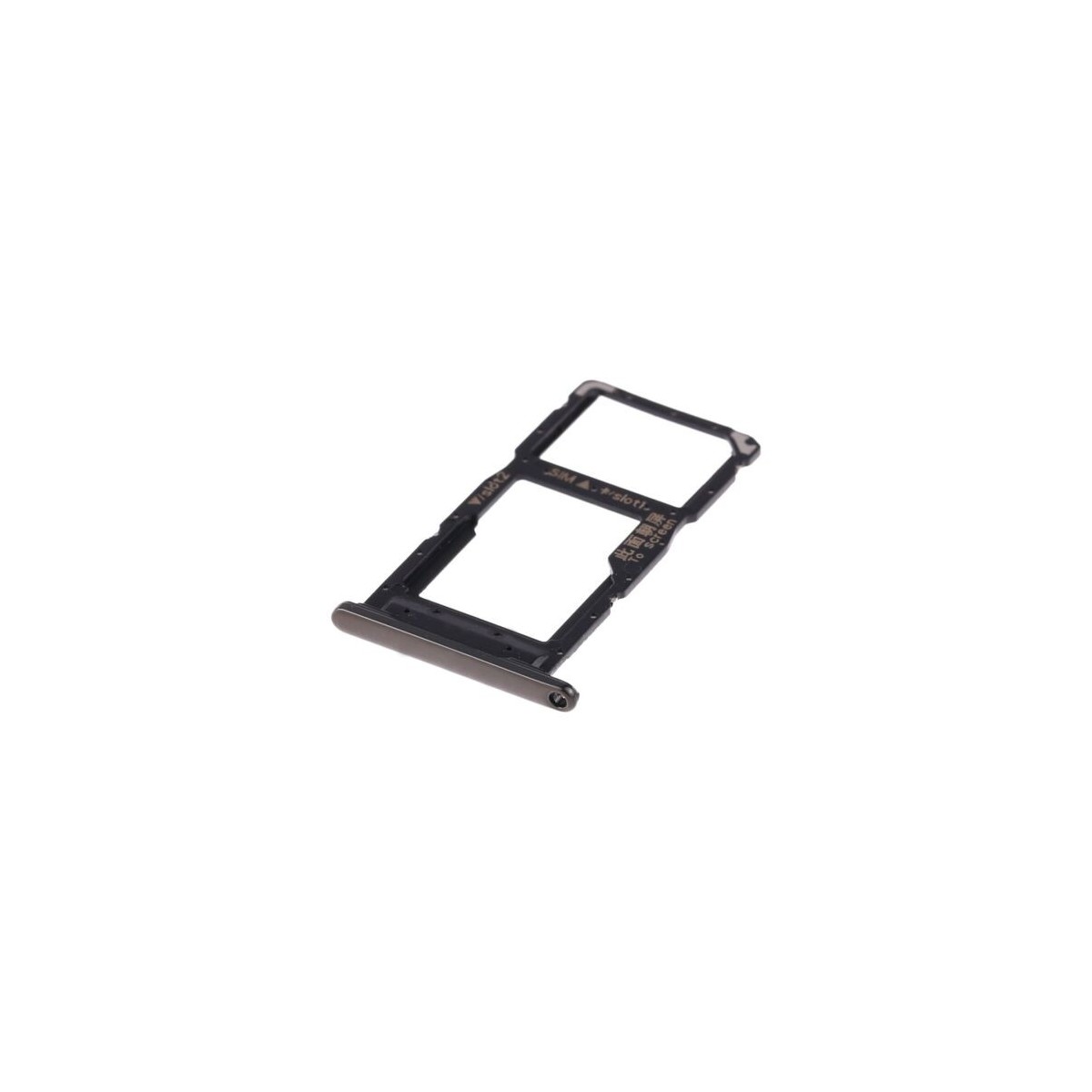 TIROIR SUPPORT CARTE DOUBLE SIM MICROSD DU HUAWEI P SMART 2019 NOIR