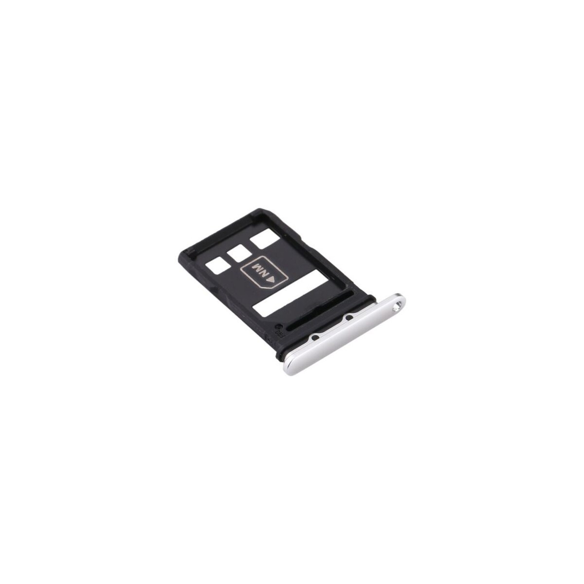 TIROIR SUPPORT CARTE DOUBLE SIM ET NANO MEMORY NM DU HUAWEI P40 ARGENT / SILVER