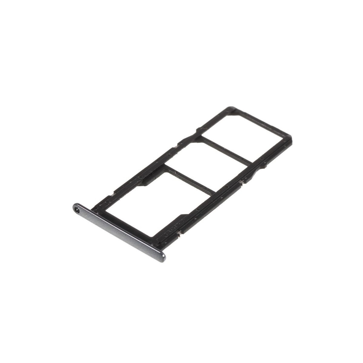 TIROIR SUPPORT CARTE DOUBLE SIM MICROSD DU HUAWEI Y6 2018 NOIR