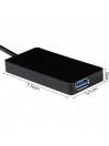 HUB 4 ports USB 3.0 Super haute vitesse adaptateur pour PC portable