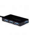 HUB 4 ports USB 3.0 Super haute vitesse adaptateur pour PC portable