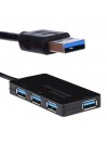 HUB 4 ports USB 3.0 Super haute vitesse adaptateur pour PC portable