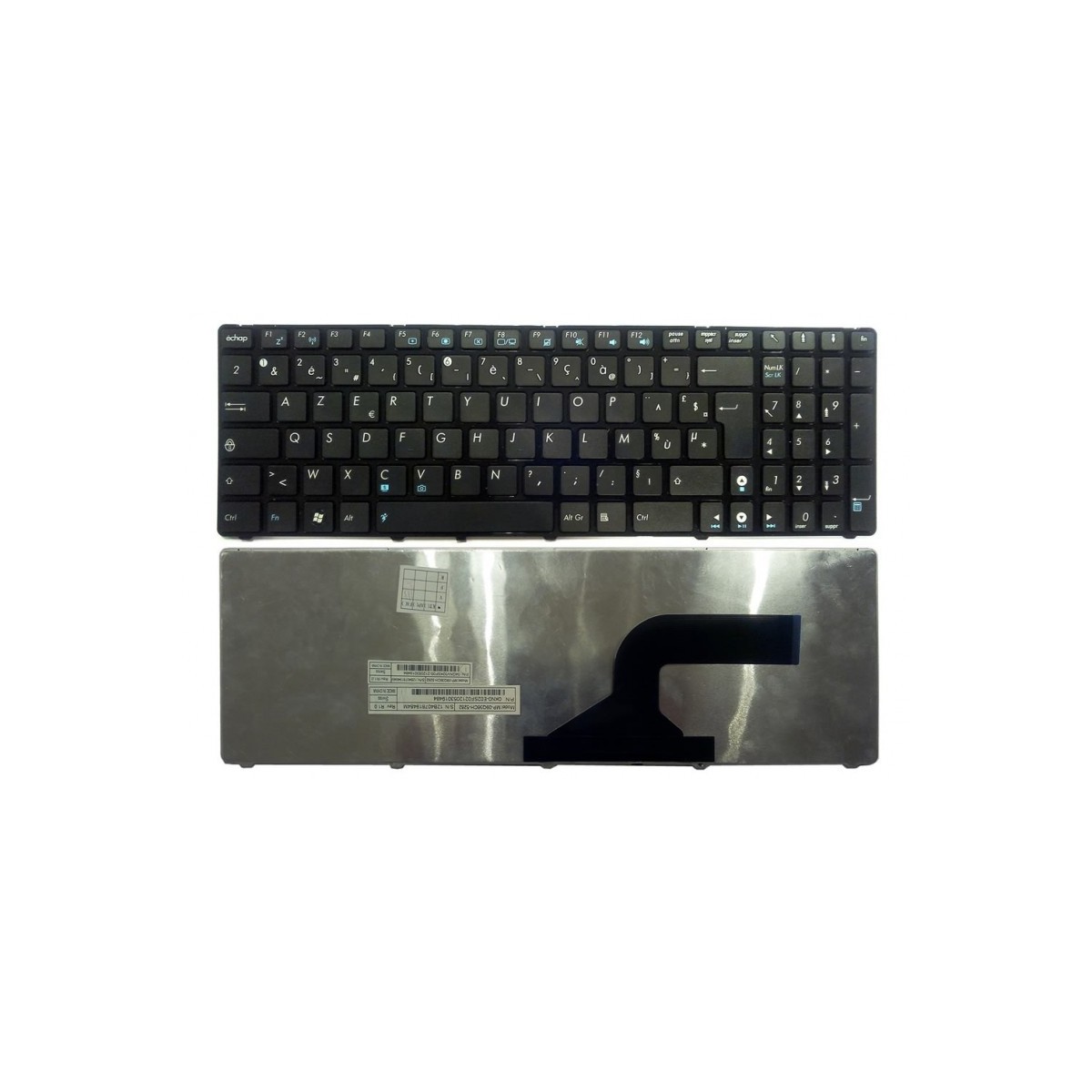 Clavier Français pour Asus G53J G53JW G53S G53SW G53SX Sans Rétroéclairage