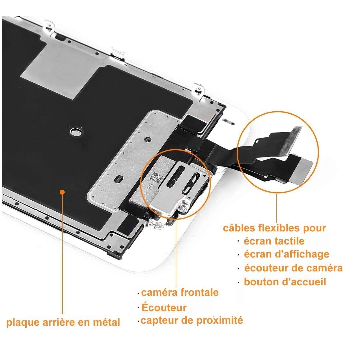 BLOC LCD POUR IPHONE 6S BLANC TOUT ASSEMBLÉ VITRE TACTILE + ECRAN LCD + 1 VERRE TREMPÉ + JOINT