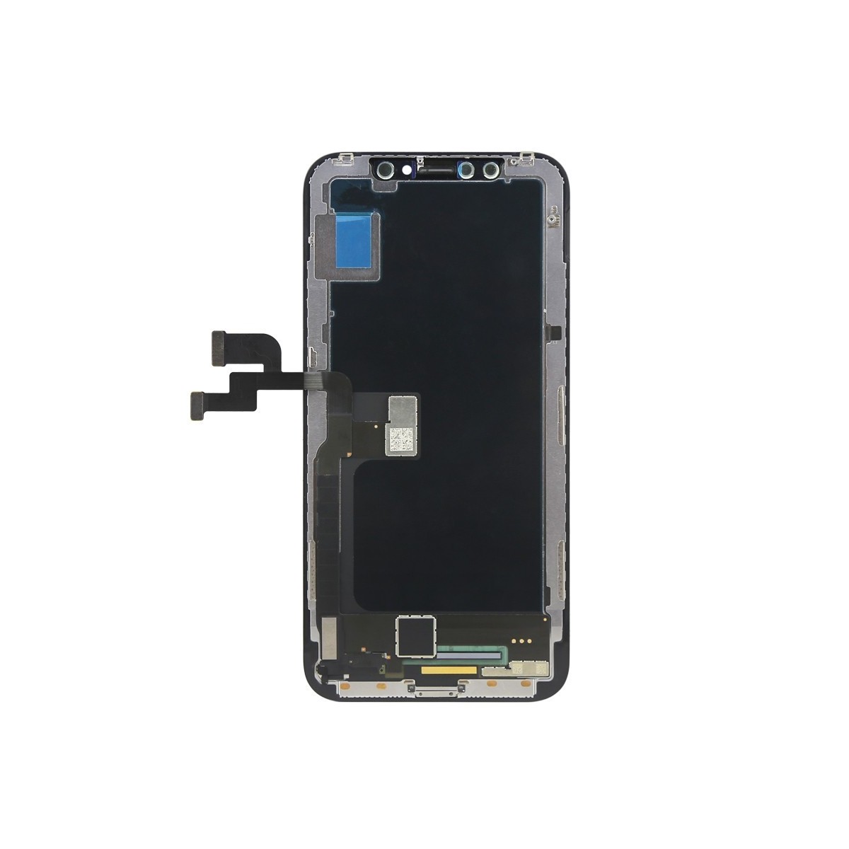 ECRAN OLED LCD VITRE TACTILE SUR CHASSIS POUR IPHONE XS NOIR AVEC OUTILS + VERRE TREMPE + JOINT'