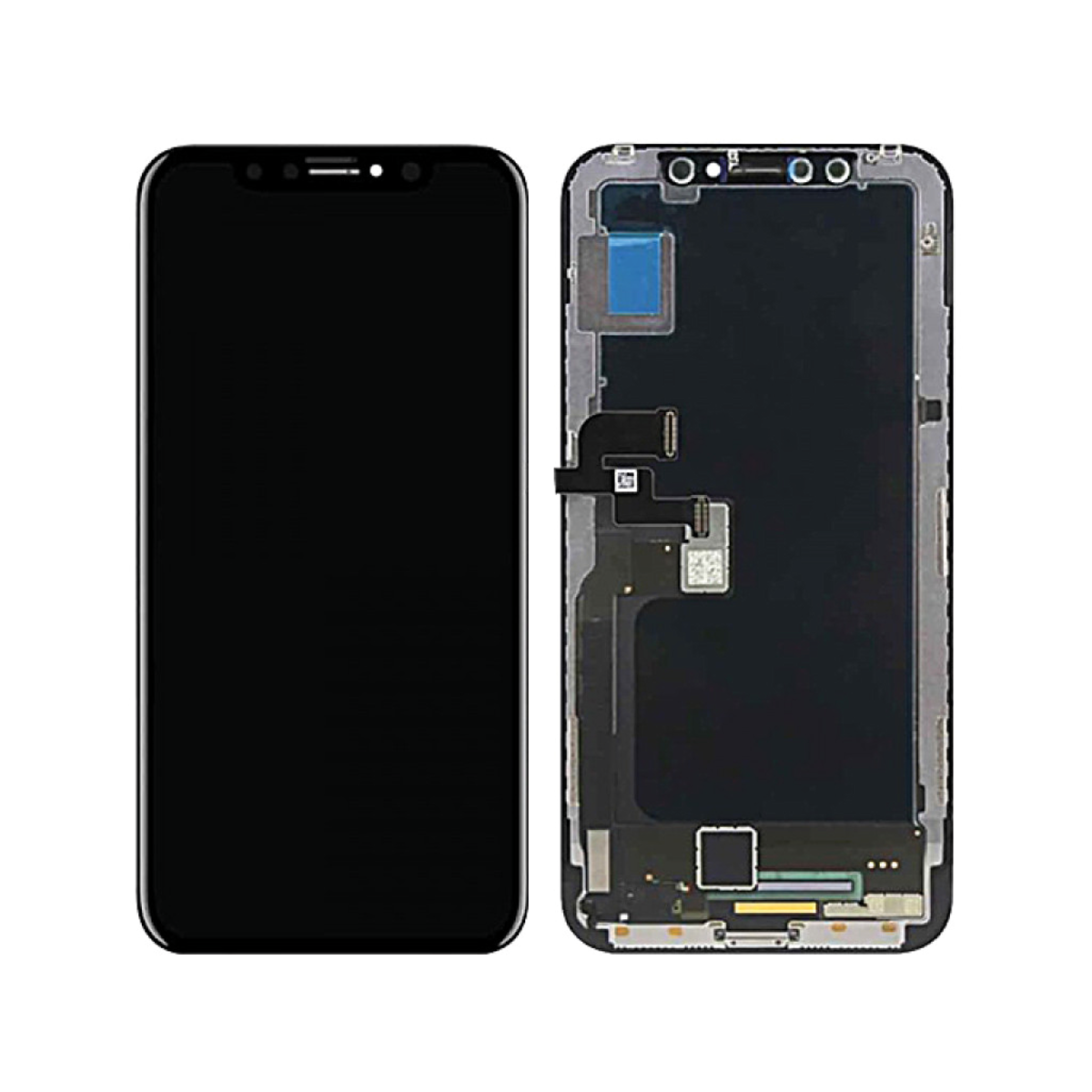 ECRAN OLED LCD VITRE TACTILE SUR CHASSIS POUR IPHONE XS NOIR AVEC OUTILS + VERRE TREMPE + JOINT'