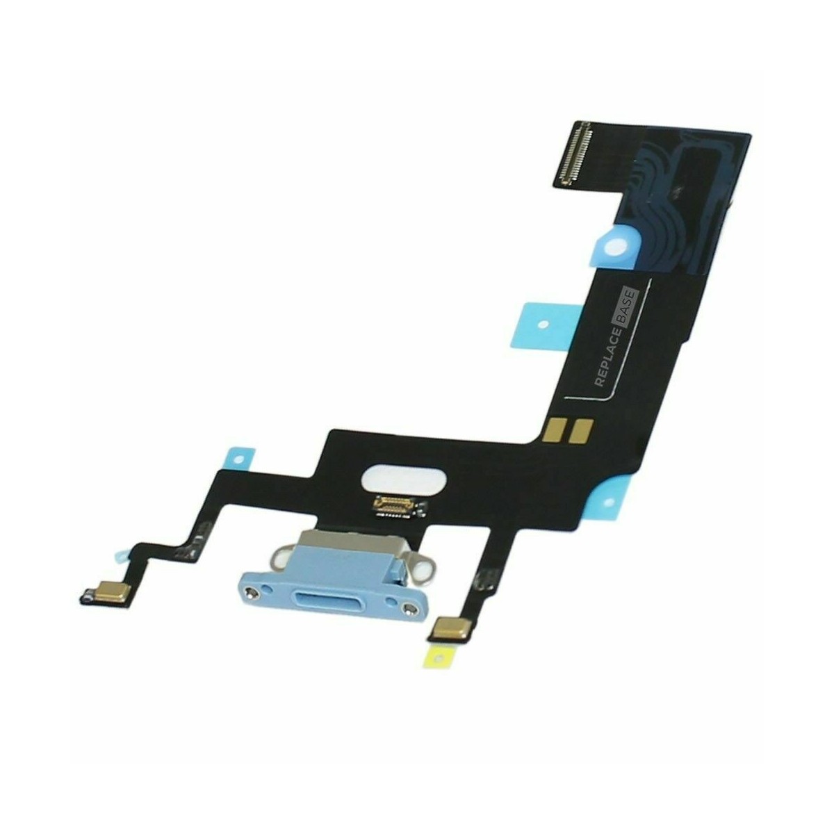 Nappe connecteur port de charge charging flex pour iPhone Xr Bleu