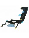Nappe connecteur port de charge charging flex pour iPhone Xr Bleu