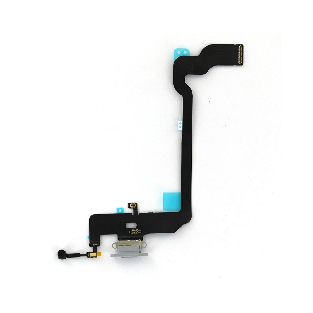 Nappe connecteur port de charge charging flex pour iPhone Xs Argent