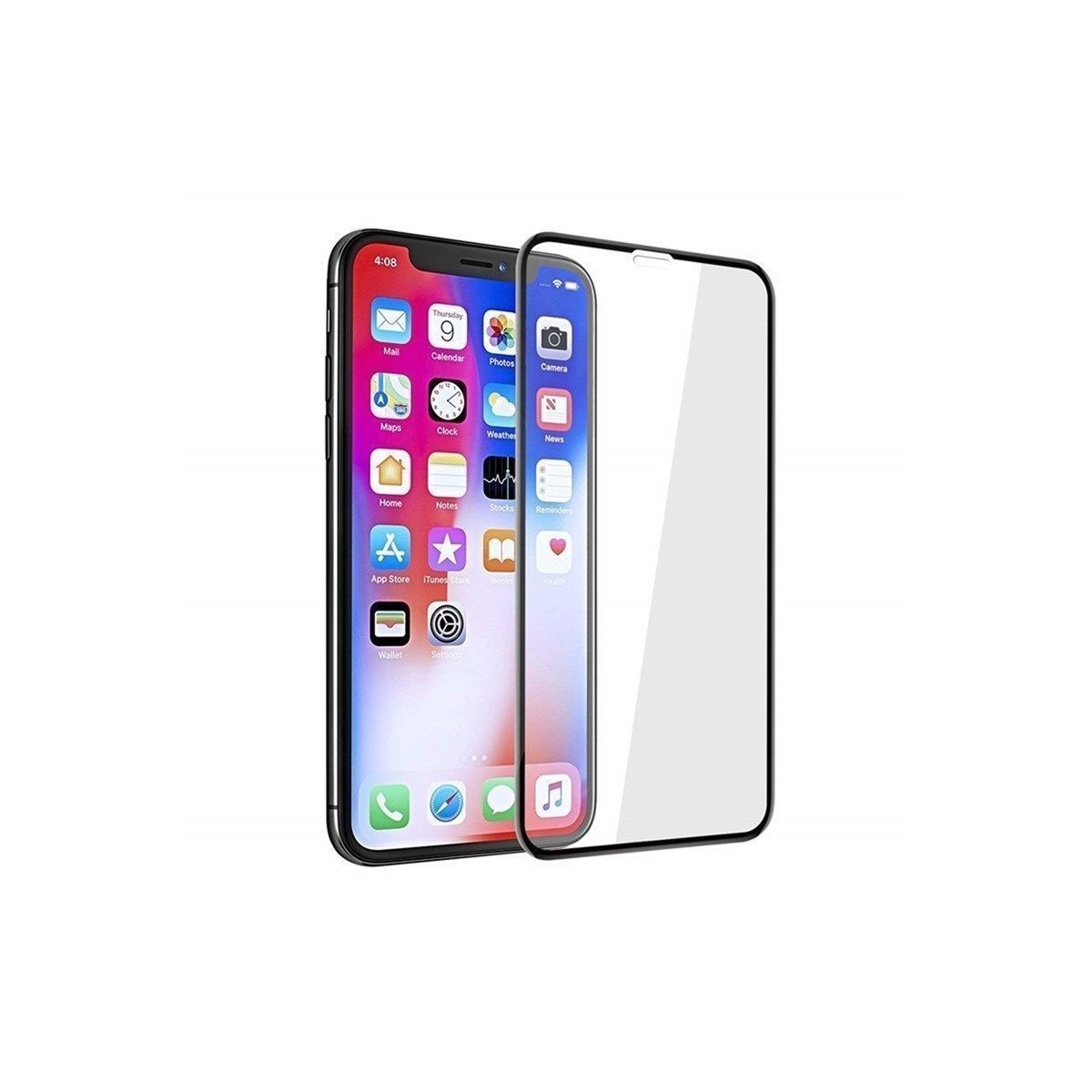 Verre Trempé Intégral 5D Pour iPhone XS MAX, Recouvre 100% de la Face Avant