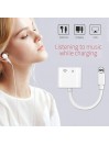 Adaptateur Jack 3.5mm casque audio & Chargeur pour iPhone Blanc