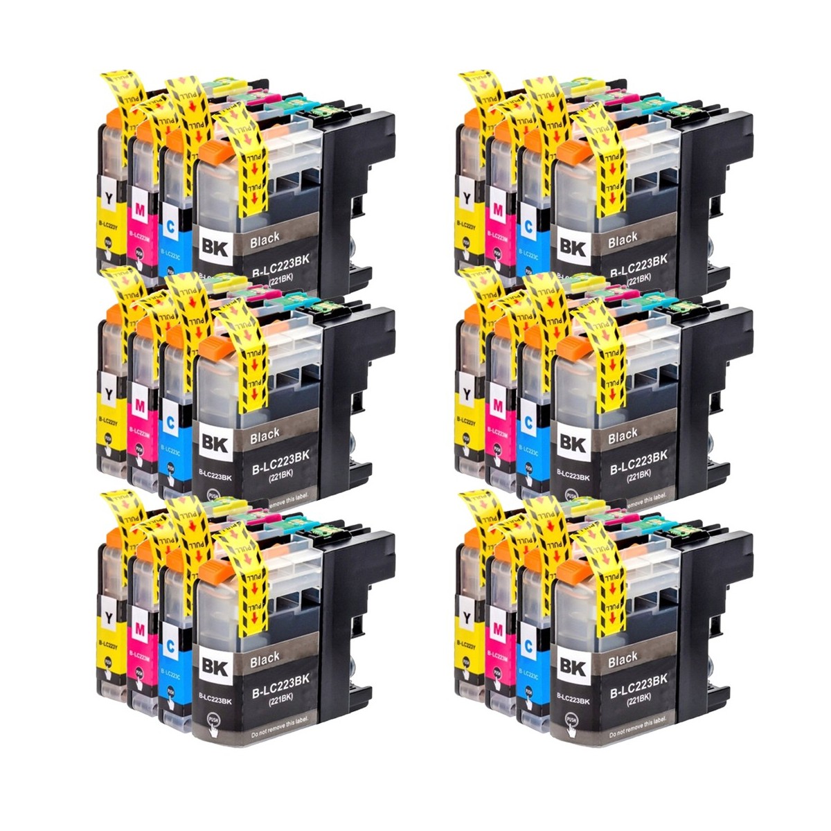 24 Cartouches compatibles avec BROTHER LC223 LC225 LC227 XL