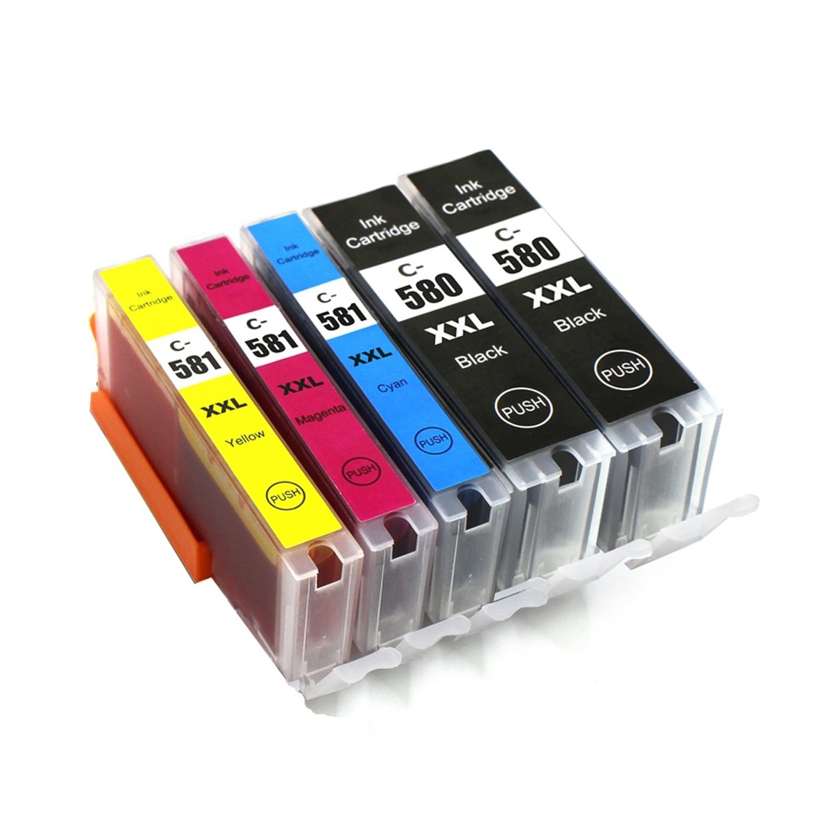 5 Cartouches compatibles PGI-580XXL CLI-581XXL (2 PGI-580)