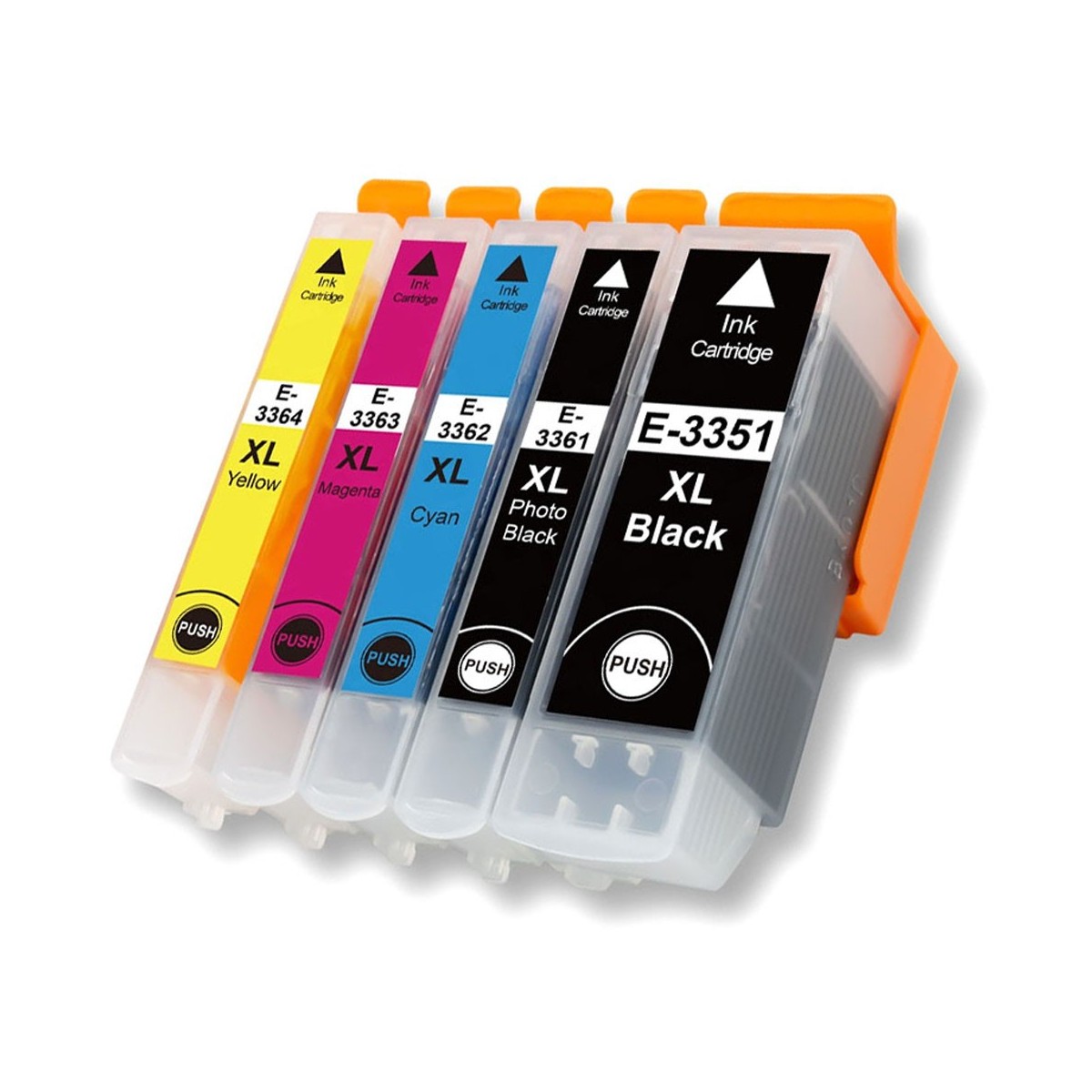 5 Cartouches compatibles avec EPSON T33 XL (Série Orange)