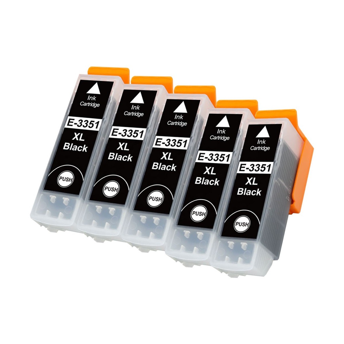 5 Cartouches noir compatibles avec EPSON T3351 XL (Série Orange)