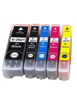 5 Cartouches compatibles EPSON 26XL (série Ours Polaire)