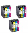 12 Cartouches compatibles EPSON 16XL (Série Stylo Plume)