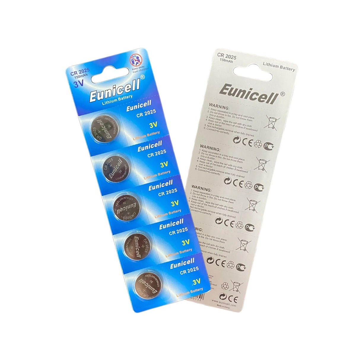 LOT DE 20 PILES EUNICELL BOUTONS CR2025