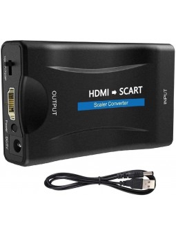 Convertisseur avec cable USB-12V HDMI vers péritel Adaptateur MHL HDMI vers SCART HD soutien NTSC PAL pour SKY HD