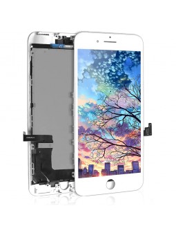 ECRAN LCD POUR IPHONE 7 PLUS BLANC + VITRE TACTILE SUR CHASSIS SANS OUTILS