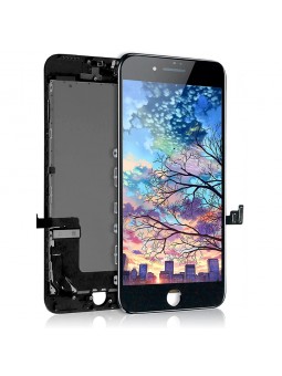 ECRAN LCD POUR IPHONE 7 PLUS NOIR + VITRE TACTILE SUR CHASSIS SANS OUTILS